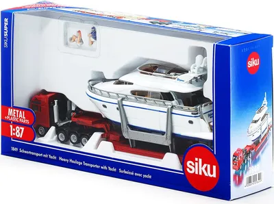 Zdjęcie produktu dla SIKU 1849 Ciężki transport z jachtem 1:87