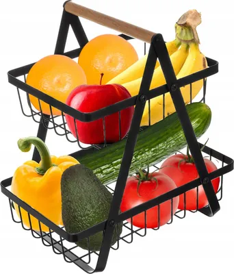 Zdjęcie produktu dla Dwupoziomowy kosz na owoce/warzywa Ruhhy 24265
