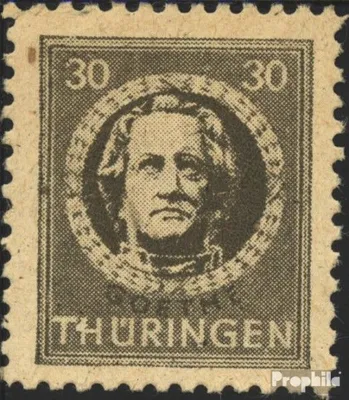 Produktbild von Briefmarken Sowjetische Zone (All.Bes.) 1945 Mi 99IX, links verdicktes H von THÜRINGEN (Feld 54) postfrisch Thüringen