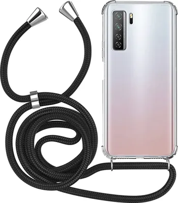 Produktbild von Handykette für Huawei P40 Lite 5G - Handyhülle mit Schnur Cover in Schwarz