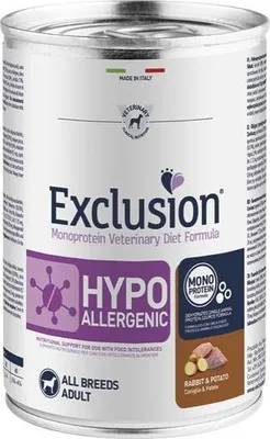 Produktbild von Exclusion 8011259163752, Adult, jede Rasse, Kartoffel, Kaninchen, 400 g