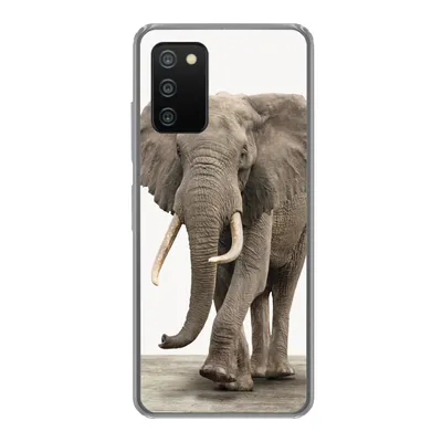 Produktbild von MuchoWow® Handyhülle Schutzhülle Hülle für Samsung Galaxy A03s Elefant - Kinder - Tiere - Mädchen Silikon Softcase Handy Hülle - Schutz