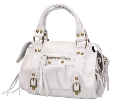 Immagine prodotto di Borsa a tracolla Erisia Dames, in pelle scamosciata, con motivo stampato, tracolla removibile, prodotta in Italia