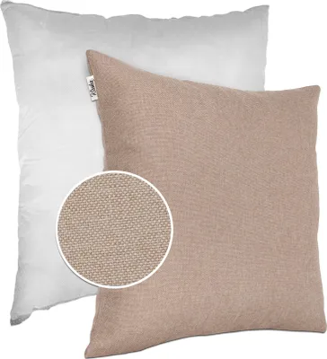 Produktbild von Dekokissen mit Füllung in gewebter Tizi Leinen-Optik 40 x 40 cm Beige