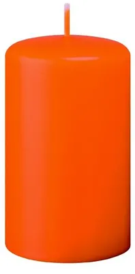 Produktbild von Flachkopf-Stumpenkerzen Mandarin 100 x Ø 50 mm, 4 Stück