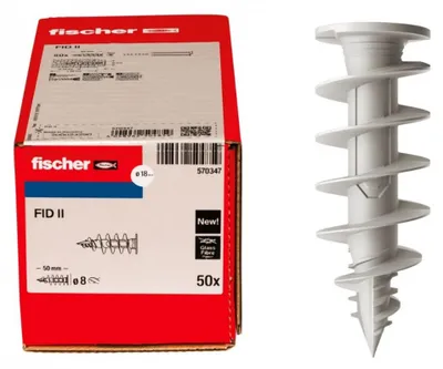 FISCHER Dämmstoffdübel FID II 50 mm, 50 Stück für Styroporplatten