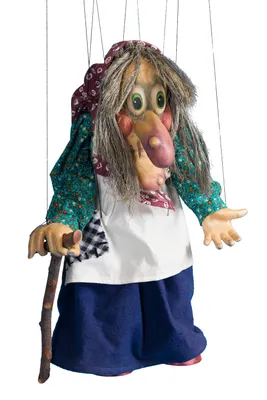 Immagine prodotto di Marionetta strega Masek, legno, 40 cm