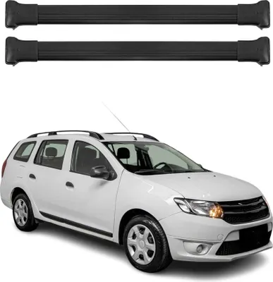 Image de Barres de toit transversales pour Dacia Logan 2013-2020 Aluminium Noir