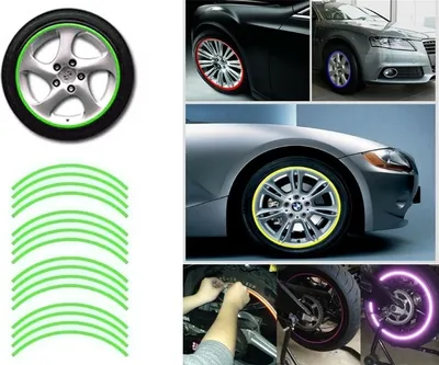 Zdjęcie produktu dla Ag555C Naklejki Odblaskowe Na Koła Green