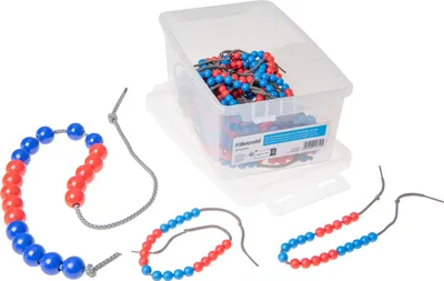 Produktbild von Betzold 28 Rechenketten, 1 Demokette, Farbe: rot/blau