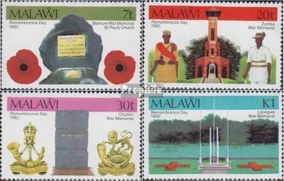 Produktbild von Briefmarken Malawi 1982 Mi 384-387 (kompl.Ausg.) postfrisch Gefallengedenktag