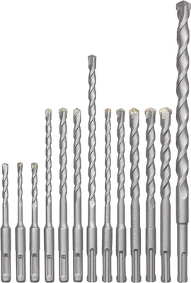 Immagine prodotto di kwb 240280 40Cr steel Hammer drill bit set 12-piece 5 mm, 6 mm, 8 mm, 10 mm, 12 mm, 14 mm SDS-Plus 1 pc(s)