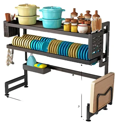 Produktbild von Geschirrabtropfgestell, Doppelstöckig, Effizientes Entwässerungsdesign, Rack-B