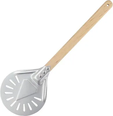 Image de Pelle à pizza - Idéale pour servir des pizzas et des tartes - Manche en bois