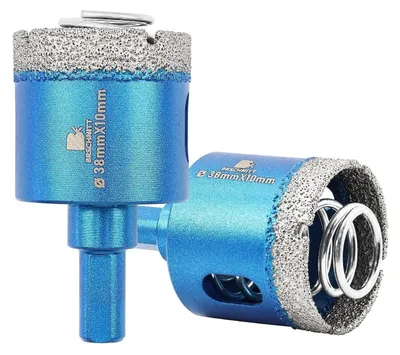 Obrázek produktu pro Sada diamantových vrtáků 38 mm, 2 kusy, pro vrtání keramiky, žuly a mramoru