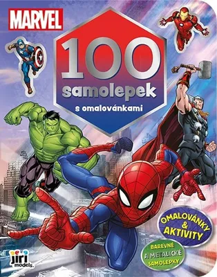 Obrázek produktu pro 100 samolepek s omalovánkami Marvel