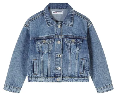 Produktbild von Minoti - Jeansjacke für Mädchen, Übergroß MN564 (128) (Blau)