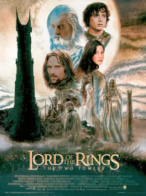 Produktbild von Herr der Ringe Poster die zwei Türme Hauptplakat 60 x 80 cm