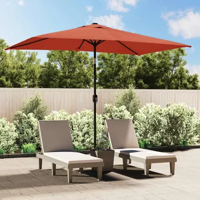 Zdjęcie produktu dla vidaXL Parasol z metalowym słupkiem 300x200 cm terakota