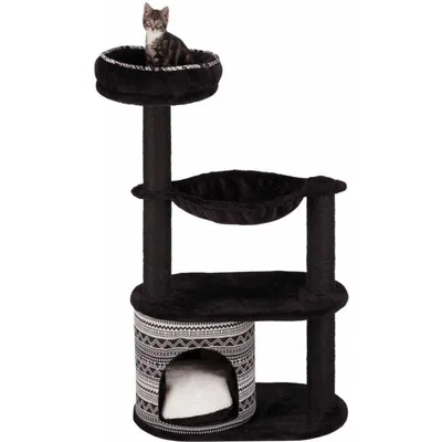 Zdjęcie produktu dla TRIXIE 43466, Słupek do drapania dla kota, Wolnostojący, Czarny, Biały, Plusz, Sizal, 9 cm