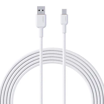 Obrázok produktu pre Kábel USB-A na USB-C Aukey CB-NAC2, 60 W, 1,8 m (biely)