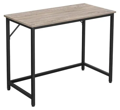 Image de Bureau avec structure métallique, coloris gris-noir, dimensions 100 x 50 x 75 cm