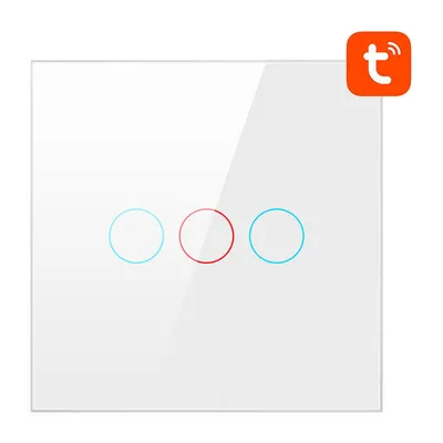 Obrázok produktu pre Smart Light Switch WiFi Avatto TS02-EU-W3 3 Way TUYA (white)
