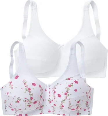 Produktbild von PETITE FLEUR Entlastungs-BH bedruckt+weiß Größe 105 F