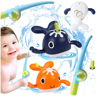 Produktbild von Aufziehbares Wal-Badespielzeug, Magnetschweifang, schwimmend
