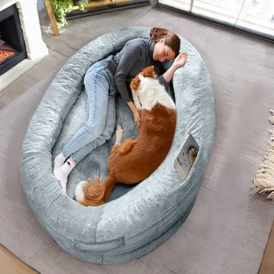 Immagine prodotto di Grande cuccia blu per cani adulti, comoda