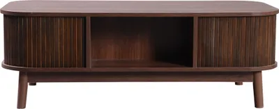 Produktbild von Merax Couchtisch Braun “Muses” mit Rattan, Kaffeetisch mit Schublade, Landhausstil