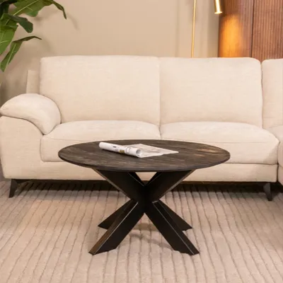 Produktbild von LABEL51 Couchtisch Otis – Schwarz – Mangoholz – 80 cm