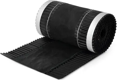 Obrázek produktu pro DQ-PP FIRSTBAND | délka 5 m | dRoll | šířka 320 mm | černá RAL 9005 | plisovaný hliník | samolepicí | hřebenová páska pro hřeben střechy | hřebenová páska pro hřeben střechy