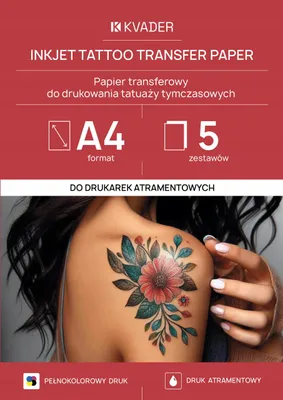 Produktbild von Tattoo Transferfolie 5 Blatt A4 für Tintenstrahldrucker