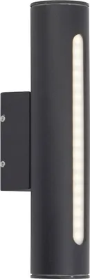 Produktbild von Brilliant Twin, Wandbeleuchtung für den Außenbereich, Schwarz, Aluminium, Kunststoff, IP44, Garten, Terrasse, I