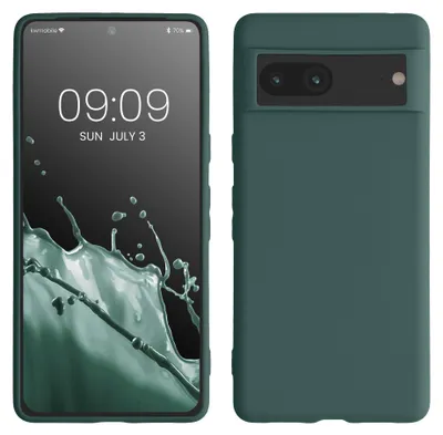 Produktbild von kwmobile Handyhülle für Google Pixel 7 Hülle - TPU Case - Kabelloses Laden - Schutzhülle Cover in Blaugrün