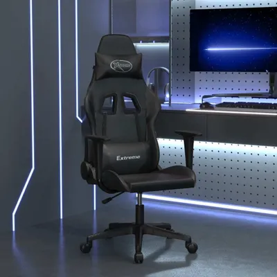 Produktbild von PUEAZU Gaming-Stuhl mit Massagefunktion Schwarz Kunstleder - Bürostühle &18175