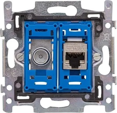 Produktbild von NETTRIXX - Wandcontactdoos TV-RJ45 Telenet VOO  Niko-compatib - 100002