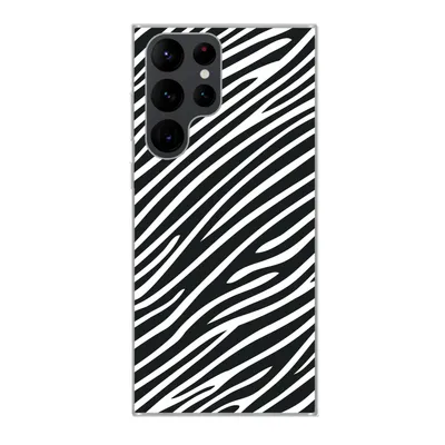 Produktbild von MuchoWow® Handyhülle Schutzhülle Hülle für Samsung Galaxy S22 Ultra Tiermuster - Zebra - Schwarz Silikon Softcase Handy Hülle - Abbildung