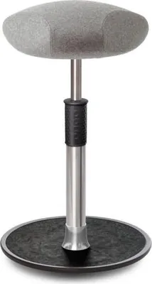 Produktbild von Sitz- Stehhocker Free Tall Triangel kvadrat Divina Mel. h.grau Chrom /schwarz.
