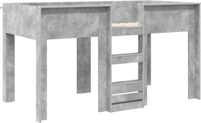 Zdjęcie produktu dla vidaXL Łóżko piętrowe dla dzieci betonowe szare 100 x 200 cm materiał drewnopochodny
