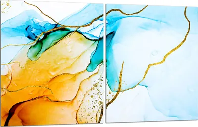 Produktbild von Herdabdeckplatten 2x40x52 Glaskeramikfeld 2-Teilig Glas Spritzschutz Marmor