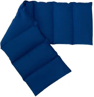 Produktbild von Bio-Bio Dinkelkissen XXL 8-Kammer 75x20cm (Bio Füllung & Bio Stoff enzianblau) Wärmekissen Körnerkissen Bio-Dinkel
