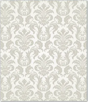 Produktbild von Wallario Herdabdeckplatte aus Glas, Größe 52 x 60 cm 1-teilig, Motiv Königliche Schnörkelei in weiß und beige