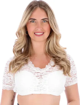 Produktbild von Steigenhöfer Leni Bluse mit V-Ausschnitt Weiss 34