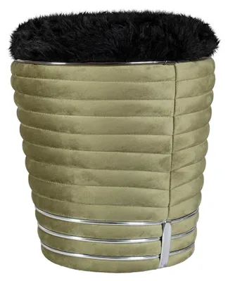 Produktbild von Pouf Doric 300 aus Pappelholz und Baumwolle in Graphitgrün