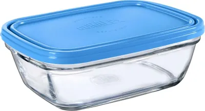 Obrázek produktu pro Obdélníkový box na oběd s víkem Duralex Freshbox Blue 1,1 litru