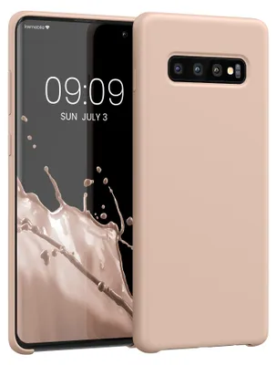 Produktbild von kwmobile Handyhülle für Samsung Galaxy S10 Plus / S10+ Hülle - Case Silikon - Kabelloses Laden - Schutzhülle Cover in Coconut Swirl
