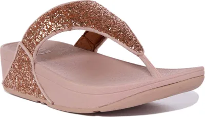 Immagine prodotto di Fitflop Lulu Glitzer Sandali da donna con cinturino elastico e cristalli comfort in oro rosa – undefined / Oro rosa