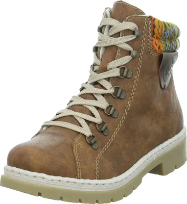 Productafbeelding van Rieker damesschoenen, enkellaarsjes, veterschoenen, bruin, voor casual gebruik, schoenmaat: 39 EU